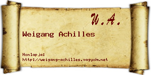 Weigang Achilles névjegykártya
